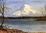 Albert Bierstadt Lake in the Rockies painting